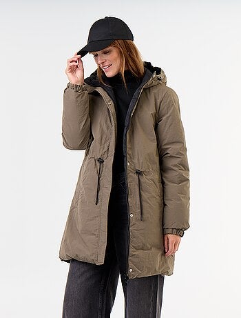 Parka longue réversible