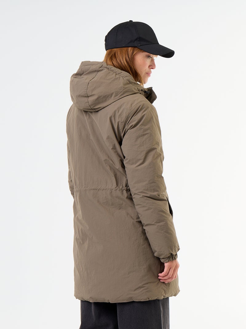 Parka longue réversible Kaki - Kiabi