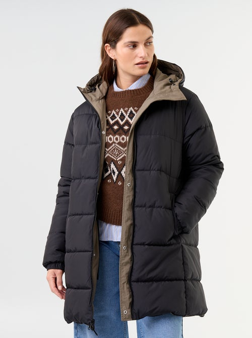 Parka longue réversible - Kiabi