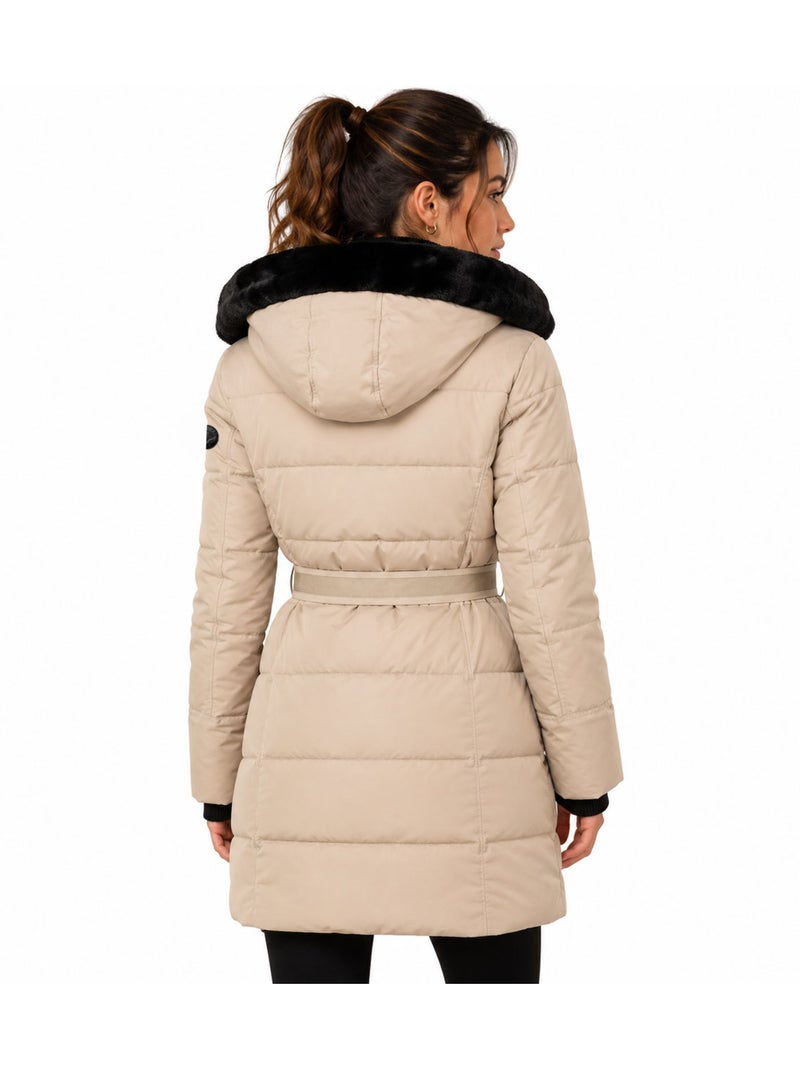 Parka matelassée à capuche bettinoral – kaporal Beige - Kiabi