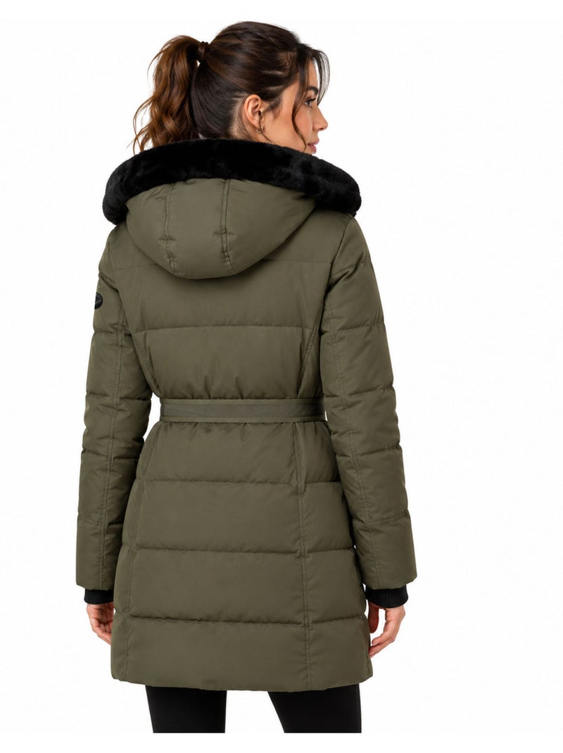 Parka matelassée à capuche bettinoral – kaporal Kaki - Kiabi