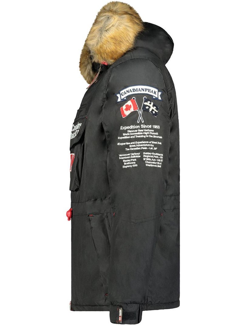 Parka matelassée à capuche bonopeak – canadian peak Noir - Kiabi