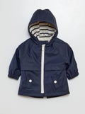 Parka met capuchon BLAUW - Kiabi