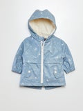 Parka met capuchon BLAUW - Kiabi