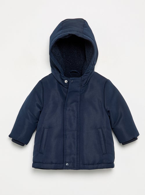 Parka met capuchon en schapenvachtvoering - Kiabi Parka met capuchon en schapenvachtvoering - Kiabi