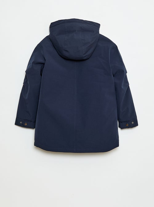 Parka met capuchon en voering met schapenvachteffect - Kiabi