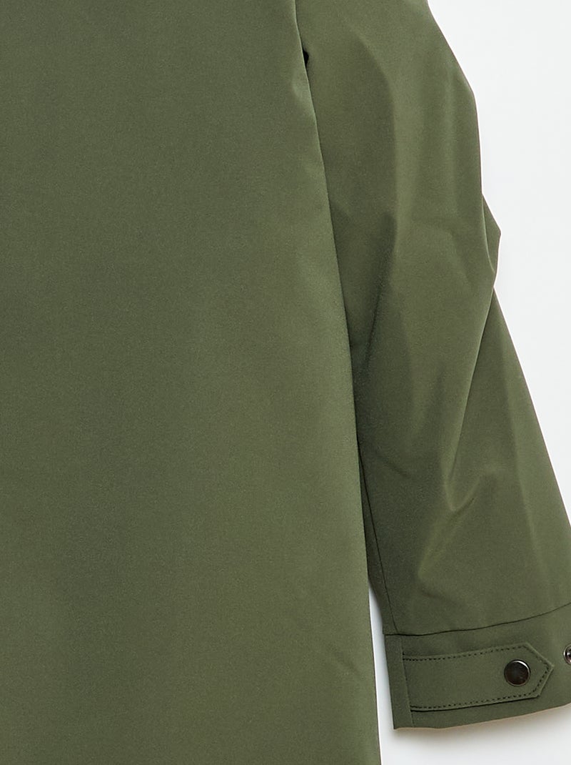 Parka met capuchon en voering met schapenvachteffect Groen - Kiabi