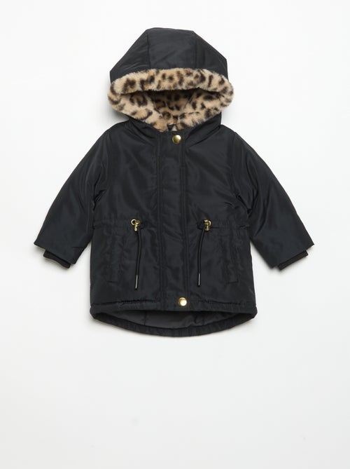 Parka met capuchon en voering van imitatiebont - Kiabi