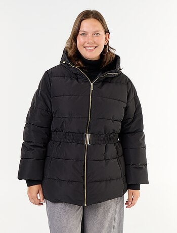 Parka met capuchon gevoerd met imitatiebont