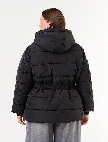 Parka met capuchon gevoerd met imitatiebont