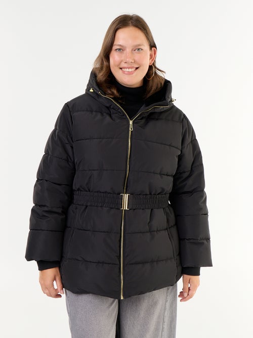 Parka met capuchon gevoerd met imitatiebont - Kiabi Parka met capuchon gevoerd met imitatiebont - Kiabi
