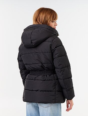 Parka met capuchon gevoerd met imitatiebont