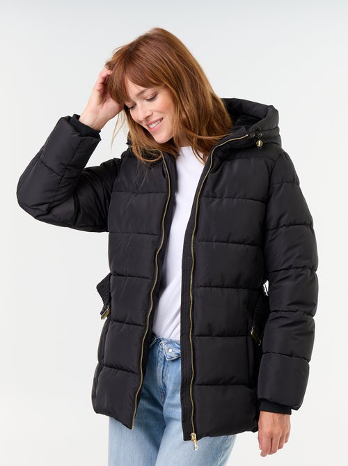 Parka met capuchon gevoerd met imitatiebont - Kiabi