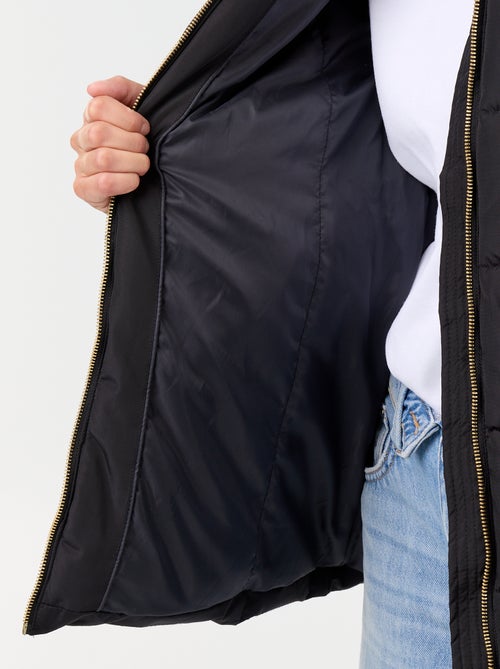 Parka met capuchon gevoerd met imitatiebont - Kiabi