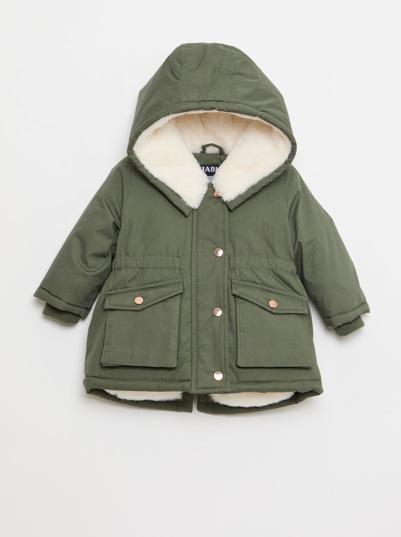 Parka met capuchon Groen - Kiabi