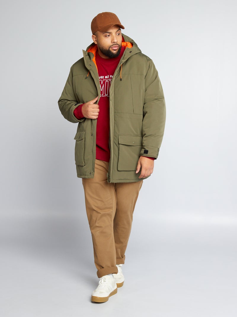 Parka met capuchon KAKI - Kiabi