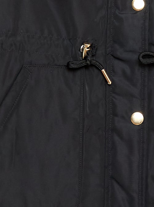 Parka met capuchon met voering van imitatiebont - Kiabi