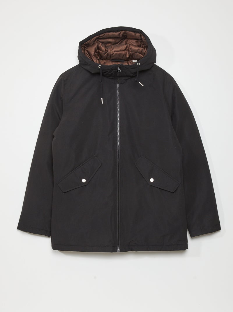 Parka met capuchon' Produkt' zwart - Kiabi