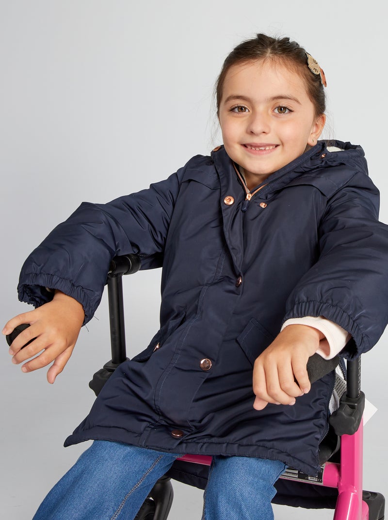 Parka met ritssluiting aan weerszijden BLAUW - Kiabi