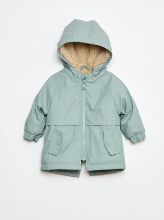 Parka met voering van imitatieschapenvacht