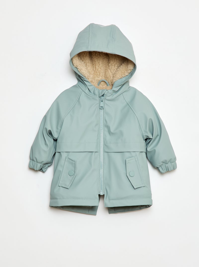 Parka met voering van imitatieschapenvacht Grijs - Kiabi