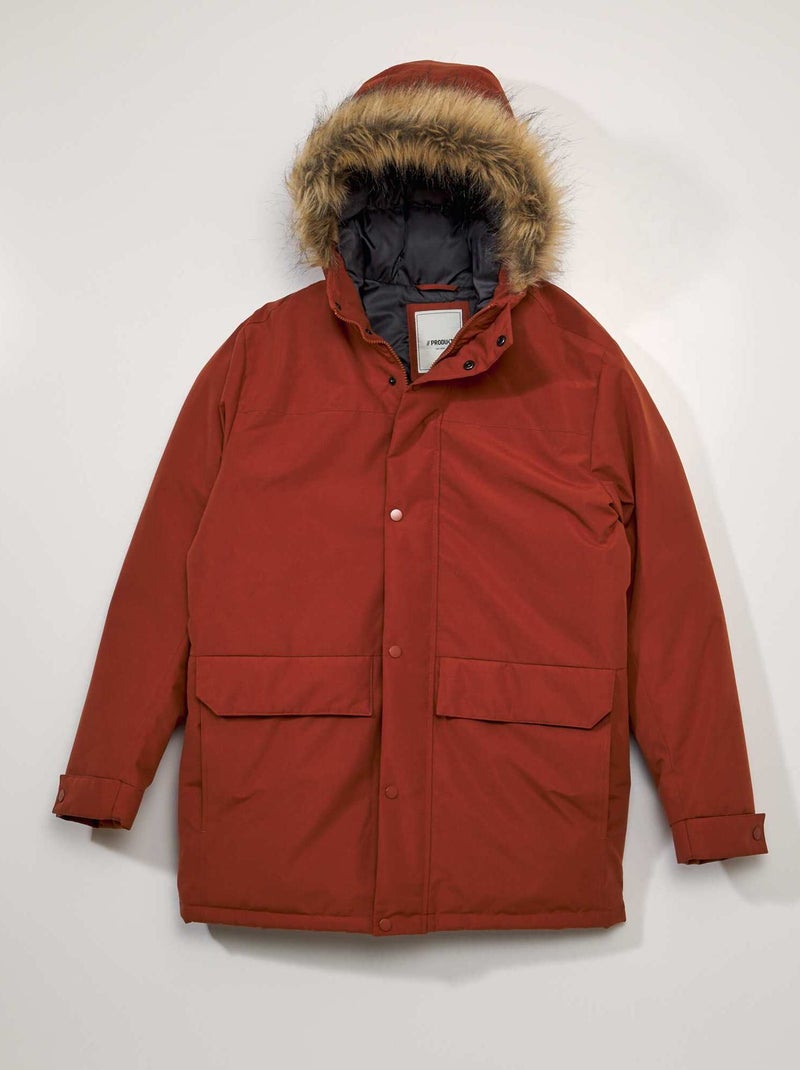 Parka 'Produkt' avec capuche orange - Kiabi
