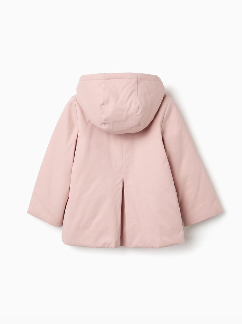 Parka rembourrée avec capuche amovible et poches Rose clair - Kiabi