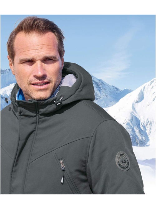 Parka Softshell Matelassée à Capuche   - ATLAS FOR MEN - Kiabi