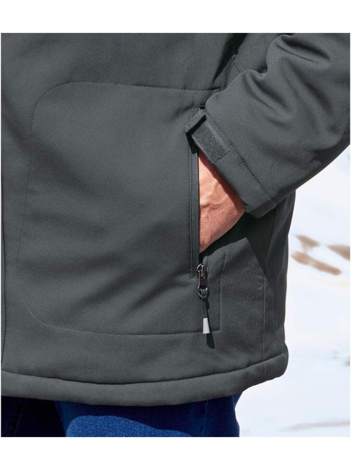 Parka Softshell Matelassée à Capuche   - ATLAS FOR MEN - Kiabi