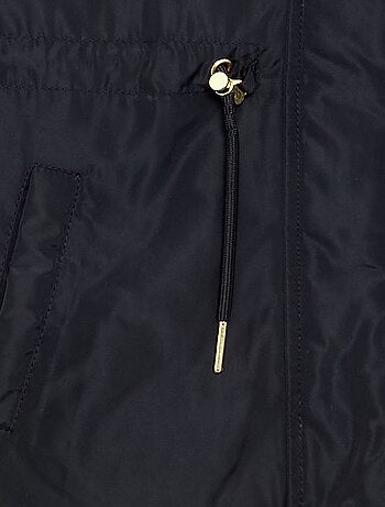 Parka souple à capuche à fausse fourrure