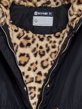 Parka souple à capuche à fausse fourrure