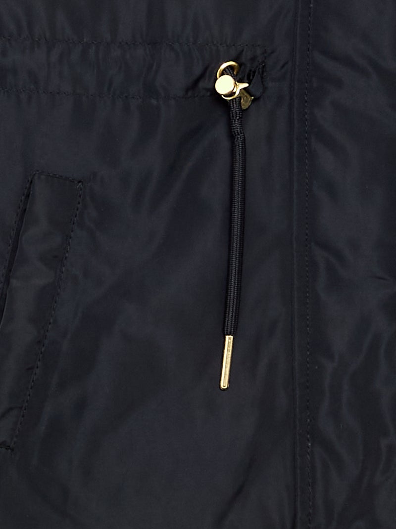 Parka souple à capuche à fausse fourrure Noir - Kiabi