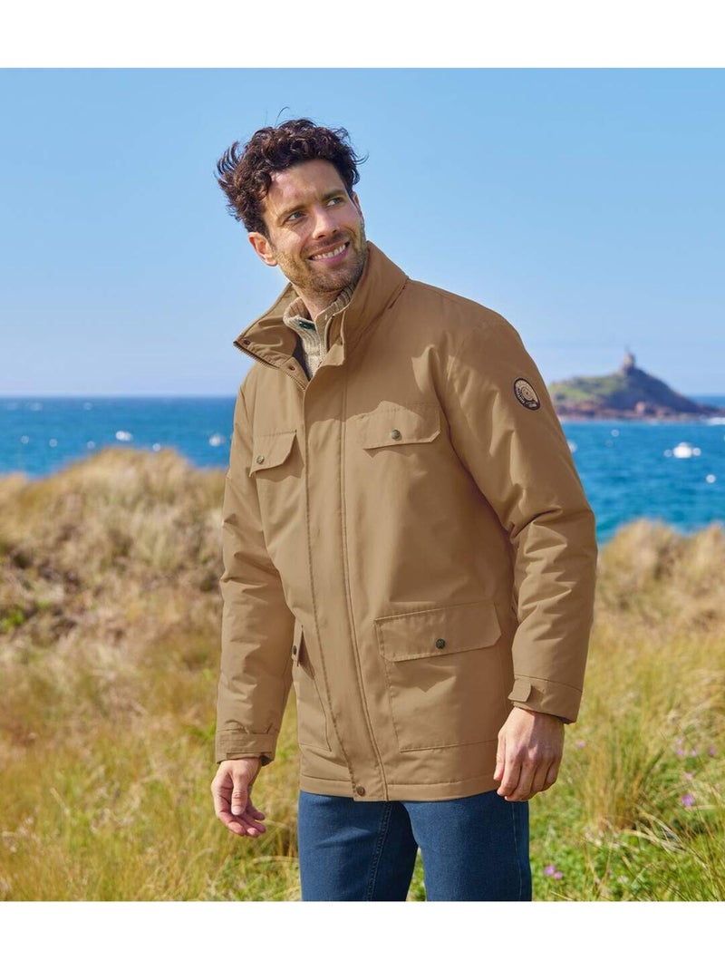 Parka van waterafstotend microtech-materiaal - atlas for men Beige - Kiabi