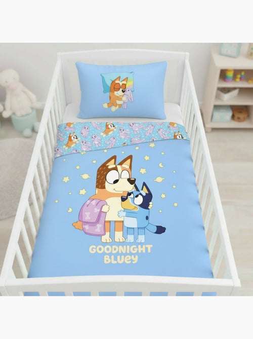 Parure Bébé Bluey 100x140cm + Taie 40x60cm – Goodnight Bluey – 100% Coton – Licence Officielle - Kiabi