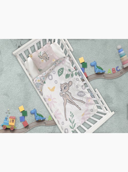 Parure Bébé Disney Bambi 100x140cm + Taie 40x60cm – Fleurs Forêt Pastel – 100% Coton – Licence Offic - Kiabi Parure Bébé Disney Bambi 100x140cm + Taie 40x60cm – Fleurs Forêt Pastel – 100% Coton – Licence Offic - Kiabi