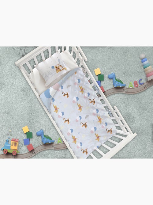 Parure Bébé Disney Winnie l'Ourson 100x140cm + Taie 40x60cm – Winnie & Tigrou Ballons – 100% Coton - Kiabi