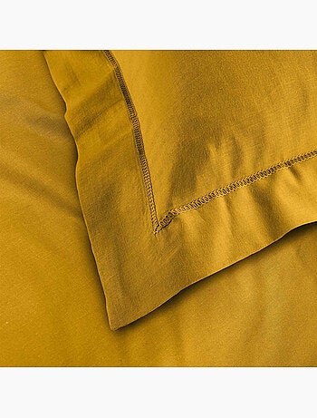 Parure de drap 4 pièces en coton 57 fils – drap-housse, drap plat et 2 taies d’oreiller