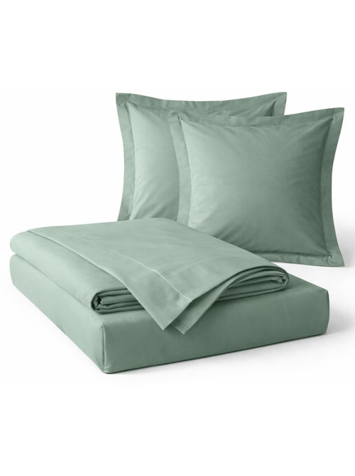 Parure de drap 4 pièces en coton 57 fils – drap-housse, drap plat et 2 taies d’oreiller - Kiabi Parure de drap 4 pièces en coton 57 fils – drap-housse, drap plat et 2 taies d’oreiller - Kiabi