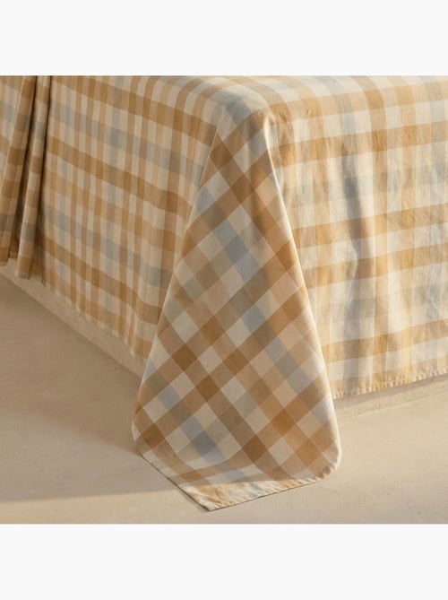 Parure de draps 100% coton à carreaux Vichy, taie d'oreiller incluse - Gamusi - Kiabi