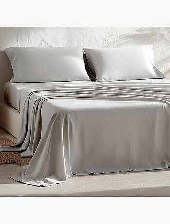 Parure de draps 100% coton, unie - Gamusi.