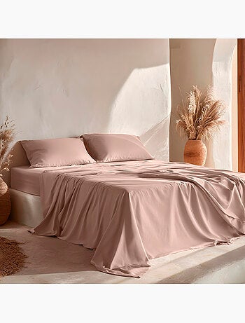 Parure de draps 100% coton, unie - Gamusi.