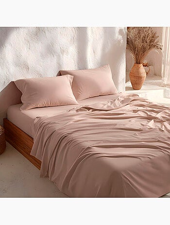 Parure de draps 100% coton, unie - Gamusi.