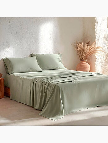 Parure de draps 100% coton, unie - Gamusi.