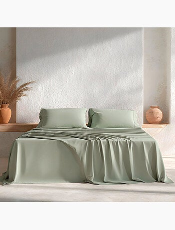 Parure de draps 100% coton, unie - Gamusi.