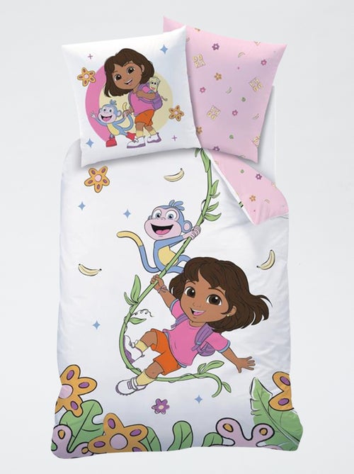 Parure de draps 'Dora' 2 pièces 1 personne housse de couette + taie d'oreiller - Kiabi