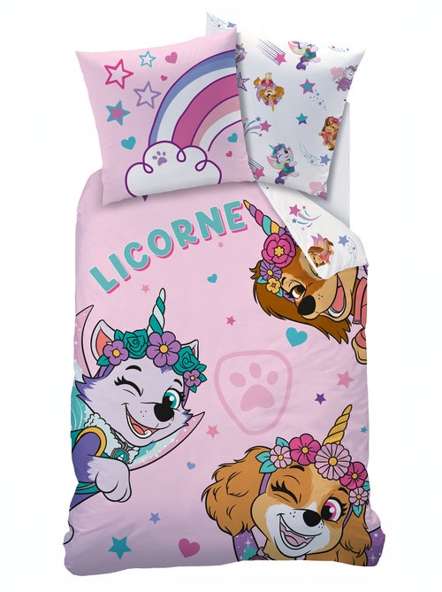 Parure de draps 'Pat' Patrouille' 2 pièces : 1 housse de couette 1 personne + 1 taie d'oreiller - Kiabi