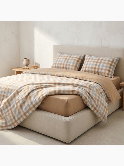 Parure de housse de couette 100% coton à carreaux vichy, taie d'oreiller incluse - Gamusi - Kiabi Parure de housse de couette 100% coton à carreaux vichy, taie d'oreiller incluse - Gamusi - Kiabi