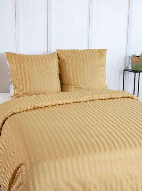 Parure de lit 1 ou 2 personnes en satin + 2 taies - Kiabi