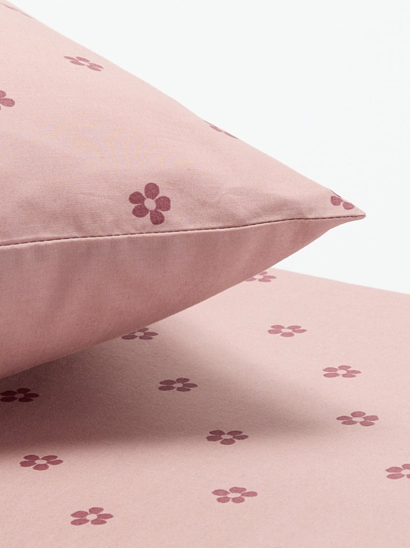 Parure de lit 1 personne - Housse de couette + taie d'oreiller - KIABI Home Rose - Kiabi