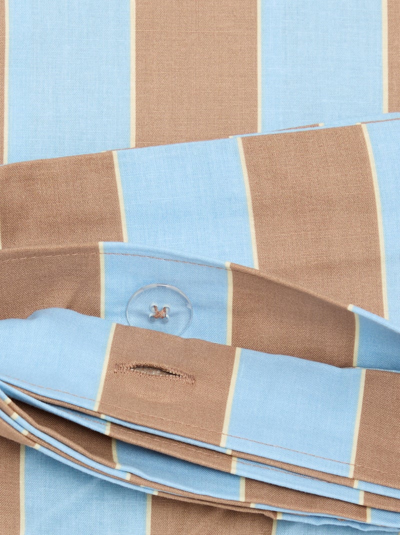 Parure de lit 1 personne (140 x 200 cm) en coton Bleu - Kiabi